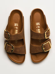 WOMENS BIRKENSTOCK ARIZONA BIG BUCKLE OILED LEATHER SANDALS