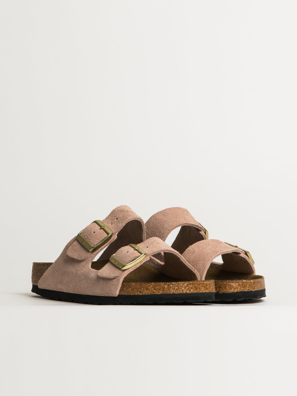 WOMENS BIRKENSTOCK ARIZONA SUEDE SANDALS - LIGHT ROSE