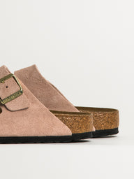 WOMENS BIRKENSTOCK ARIZONA SUEDE SANDALS - LIGHT ROSE