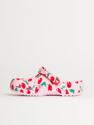 WOMENS CROCS CLASSIC FRESH FRUITS CLOG - ROSE
