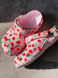 WOMENS CROCS CLASSIC FRESH FRUITS CLOG - ROSE